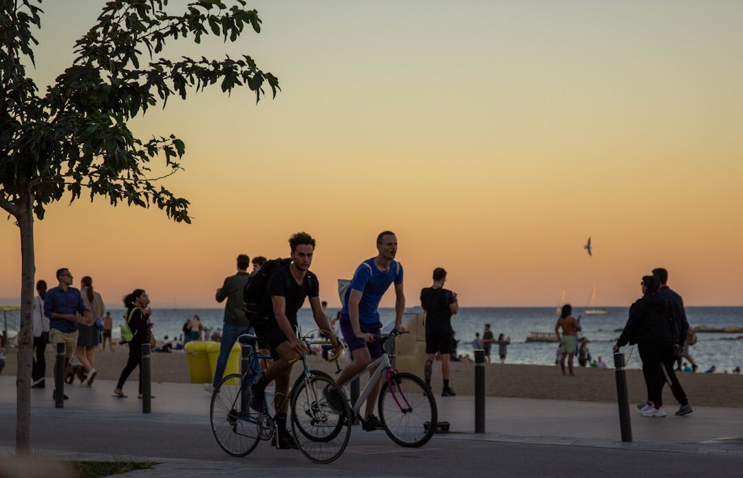 barcelona beach sunset