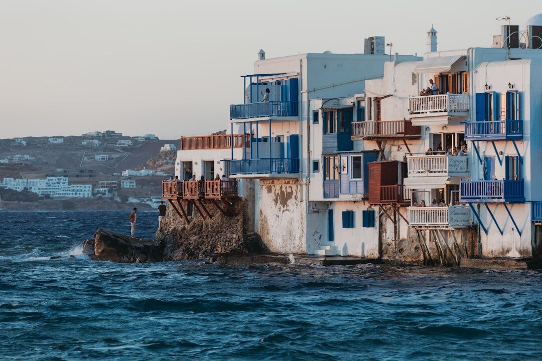 couple on greek island balcony