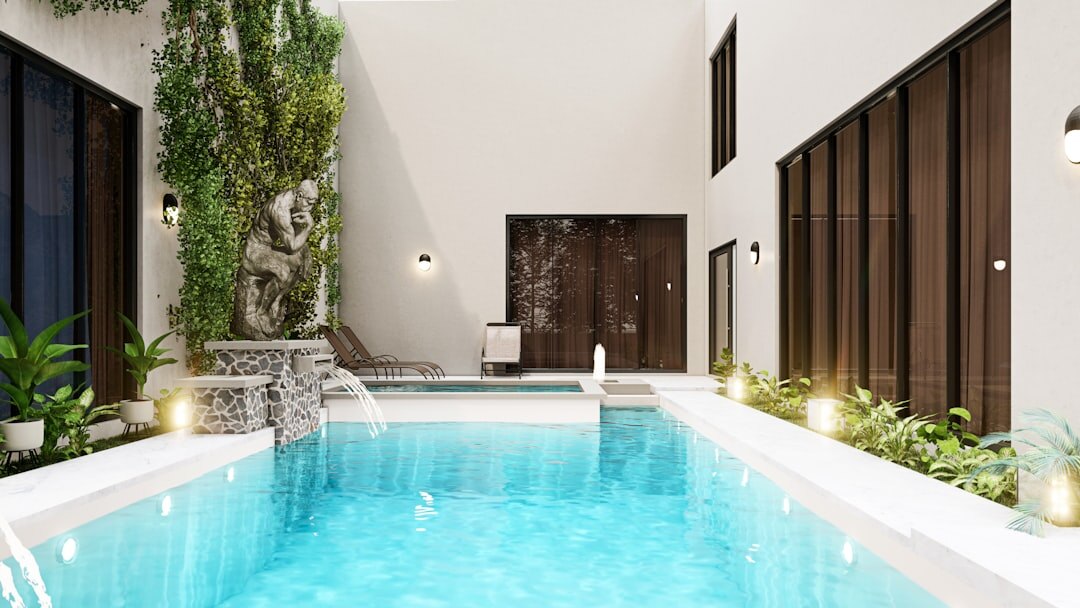 luxury villa poolside