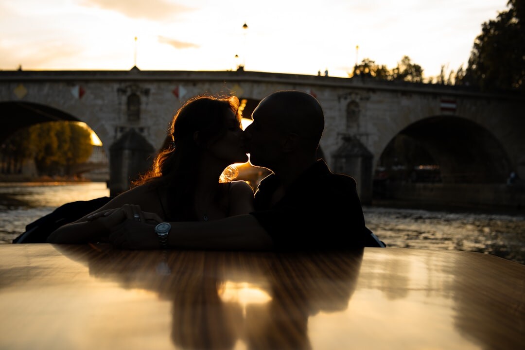romantic couple in paris