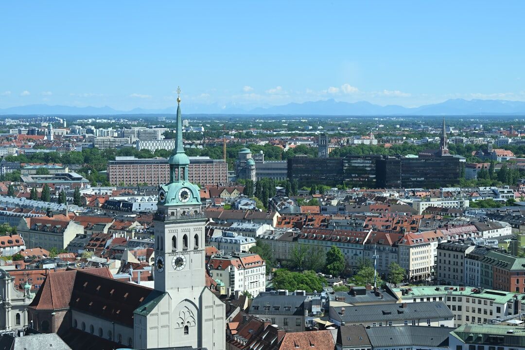 european city skyline