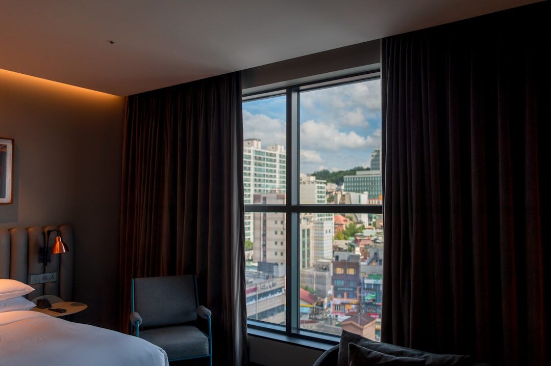 boutique hotel room with view